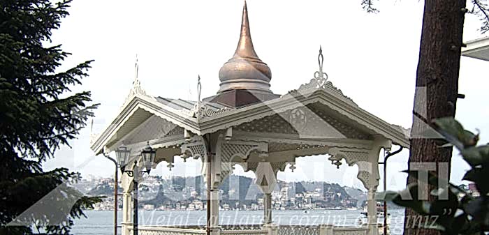 bakır ve çinko pergole ve gazebo