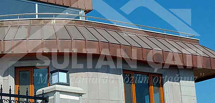 bakır çinko alın ve saçak işleri